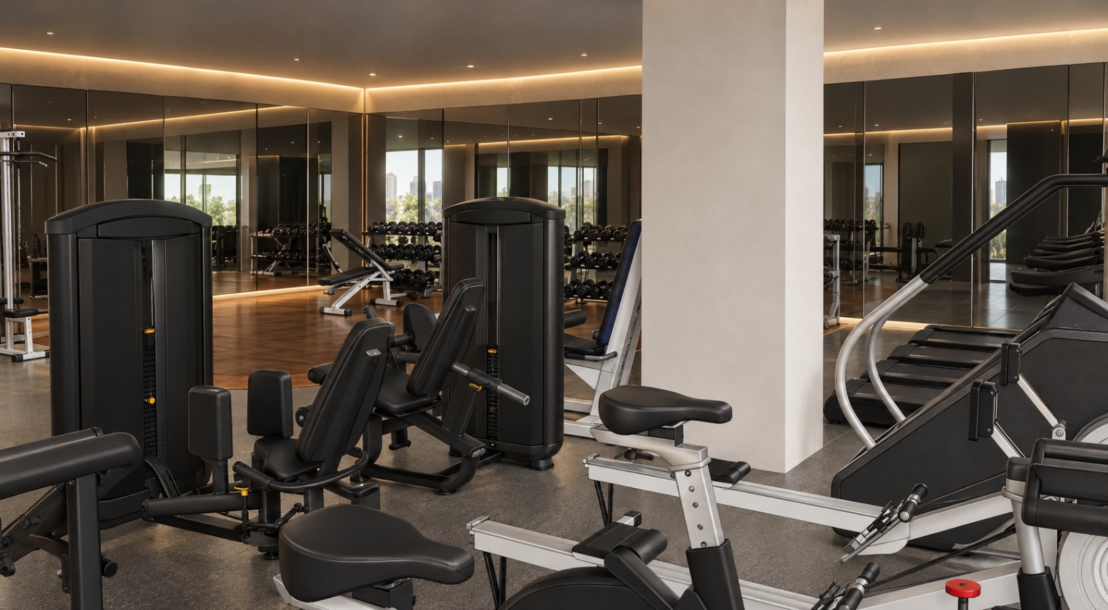 Resistance machines and cardio equipment at FitFlix Kompally